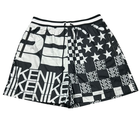 Nike NSW Scorpion Graphic Print Shorts Mens Size XXL Black White Stars Checkered - Picture 1 of 7